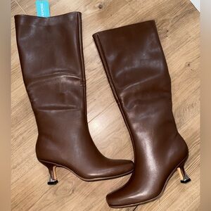Brand new brown knee high boots